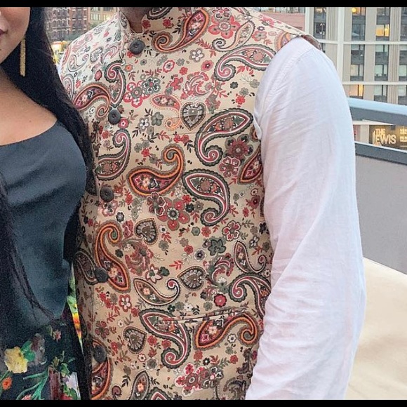 Paisley print Nehru vest - Picture 3 of 3